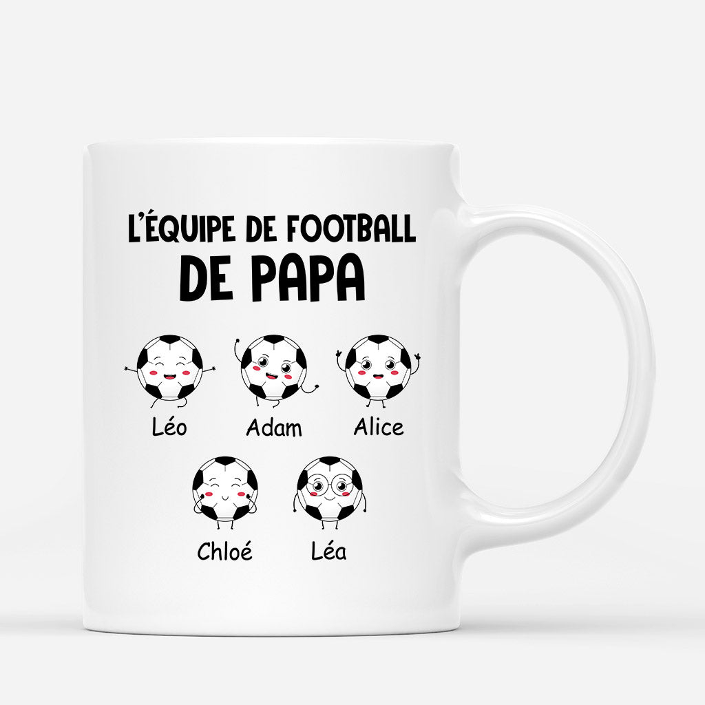 0893MFR1 Cadeau Personnalise Mug Equipe Football Papa Papy
