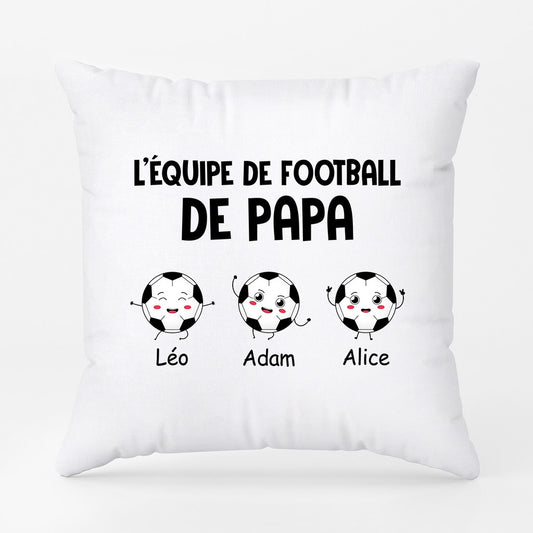 0893PFR1 Cadeau Personnalise Coussin Equipe Football Papa Papy