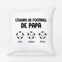 0893PFR1 Cadeau Personnalise Coussin Equipe Football Papa Papy