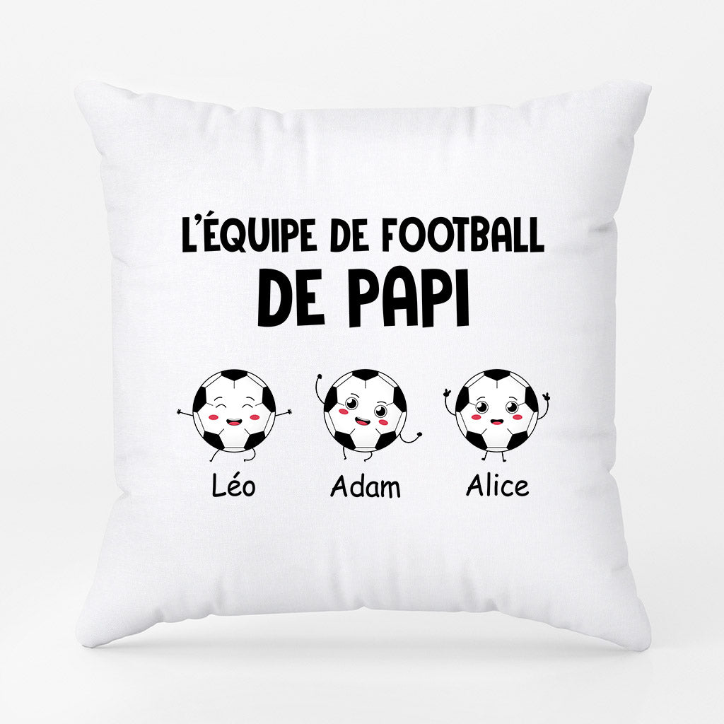 0893PFR2 Cadeau Personnalise Coussin Equipe Football Papa Papy