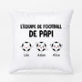 0893PFR2 Cadeau Personnalise Coussin Equipe Football Papa Papy