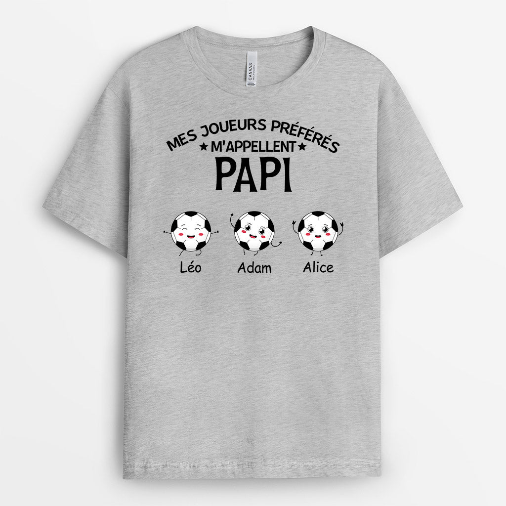 0894AFR2 Cadeau Personnalise T shirt Joueurs Papa Papy