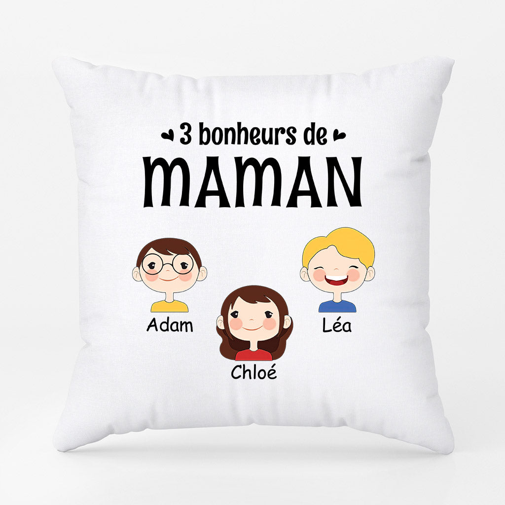 0897PFR1 Cadeau Personnalise Coussin Bonheur Maman Mamie