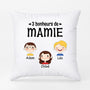 0897PFR2 Cadeau Personnalise Coussin Bonheur Maman Mamie