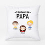 0897PFR2 Cadeau Personnalise Coussin Bonheur Papa Papy