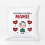 0911PFR1 Cadeau Personnalise Coussin Bonheur Maman Mamie