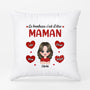 0911PFR2 Cadeau Personnalise Coussin Bonheur Maman Mamie