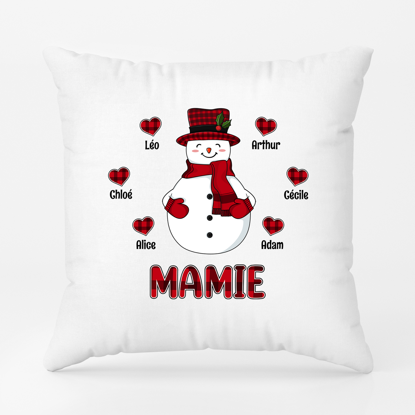 Ornement De Noël Personnalisé - Maman & Mamie Cœurs Rouges - Cadeau Plus Ornement De Noël Personnalisé - Maman & Mamie Cœurs Rouges - Cadeau Plus